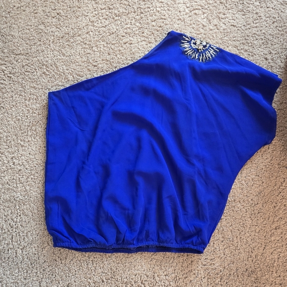 Charlotte Russe Tops - Blue Embellished Shirt